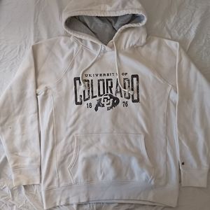 Champion University of Colorado 1876 Hoodie, Size M, White